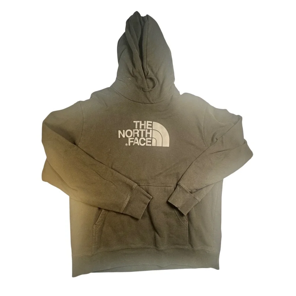 The North Face Mens XL Black Graphic Logo Pullover Fleece Hoodie Sweatshirt